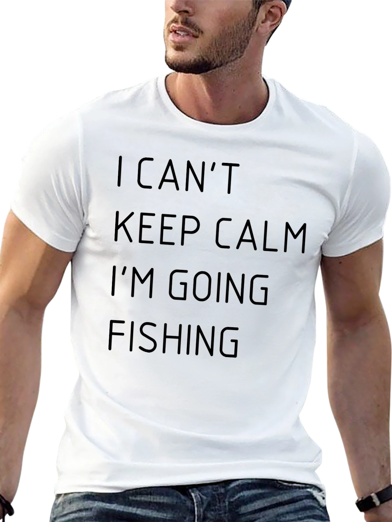 Camiseta Negra I Cant Keep Calm Im Going Fishing