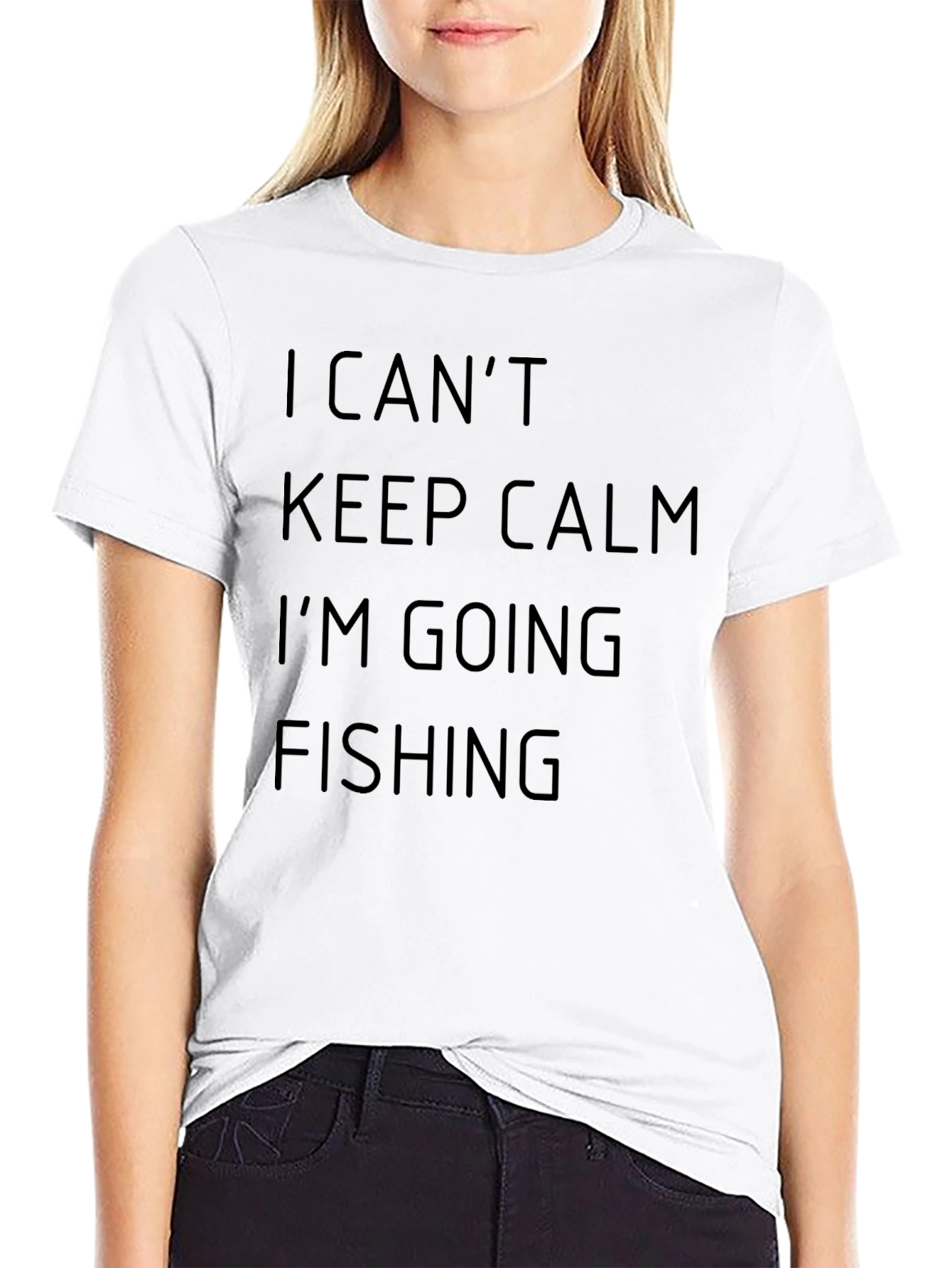 Camiseta Negra I Cant Keep Calm Im Going Fishing