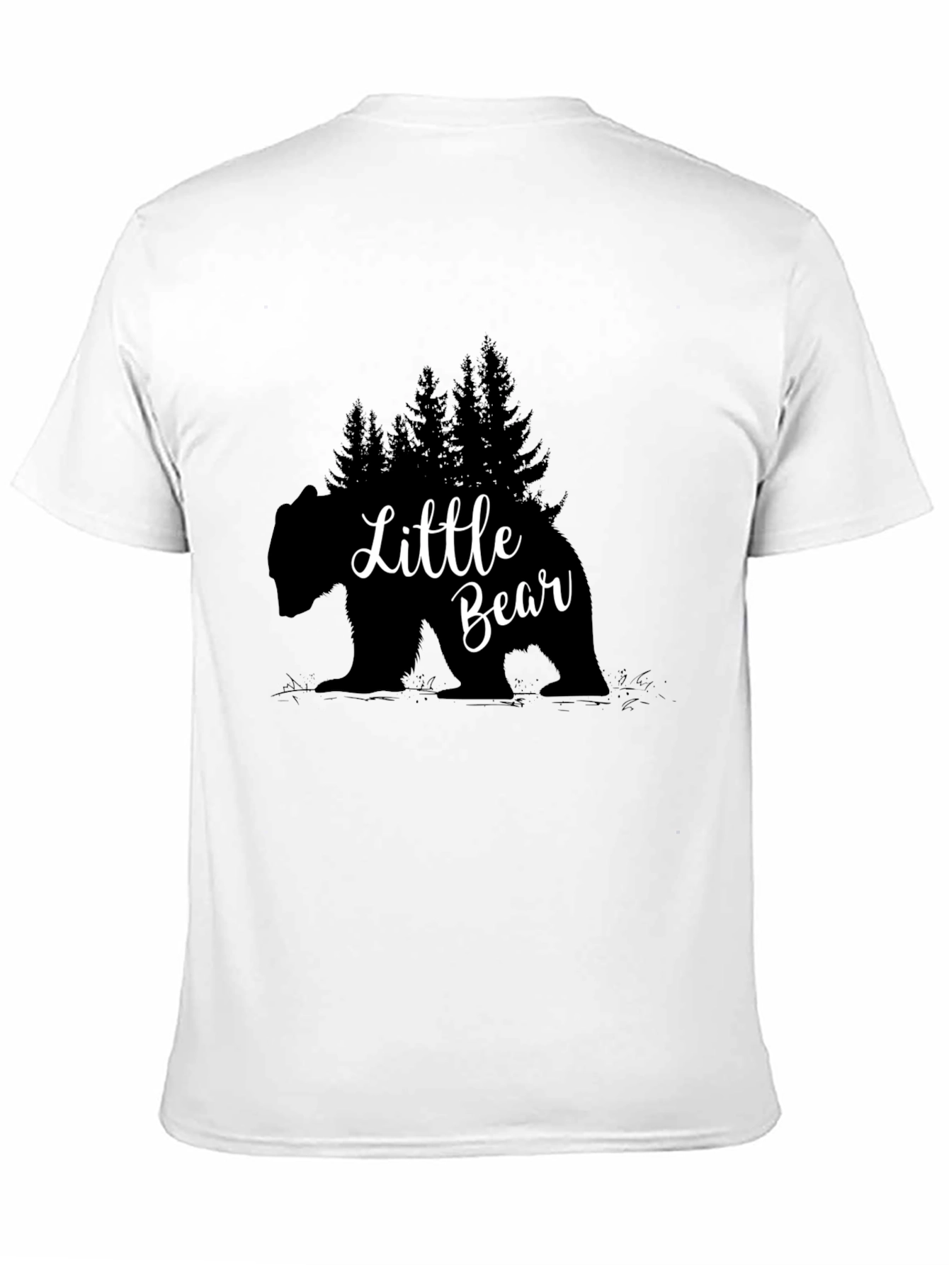 Camiseta Negra Oso Bosque - Estilo y Naturaleza