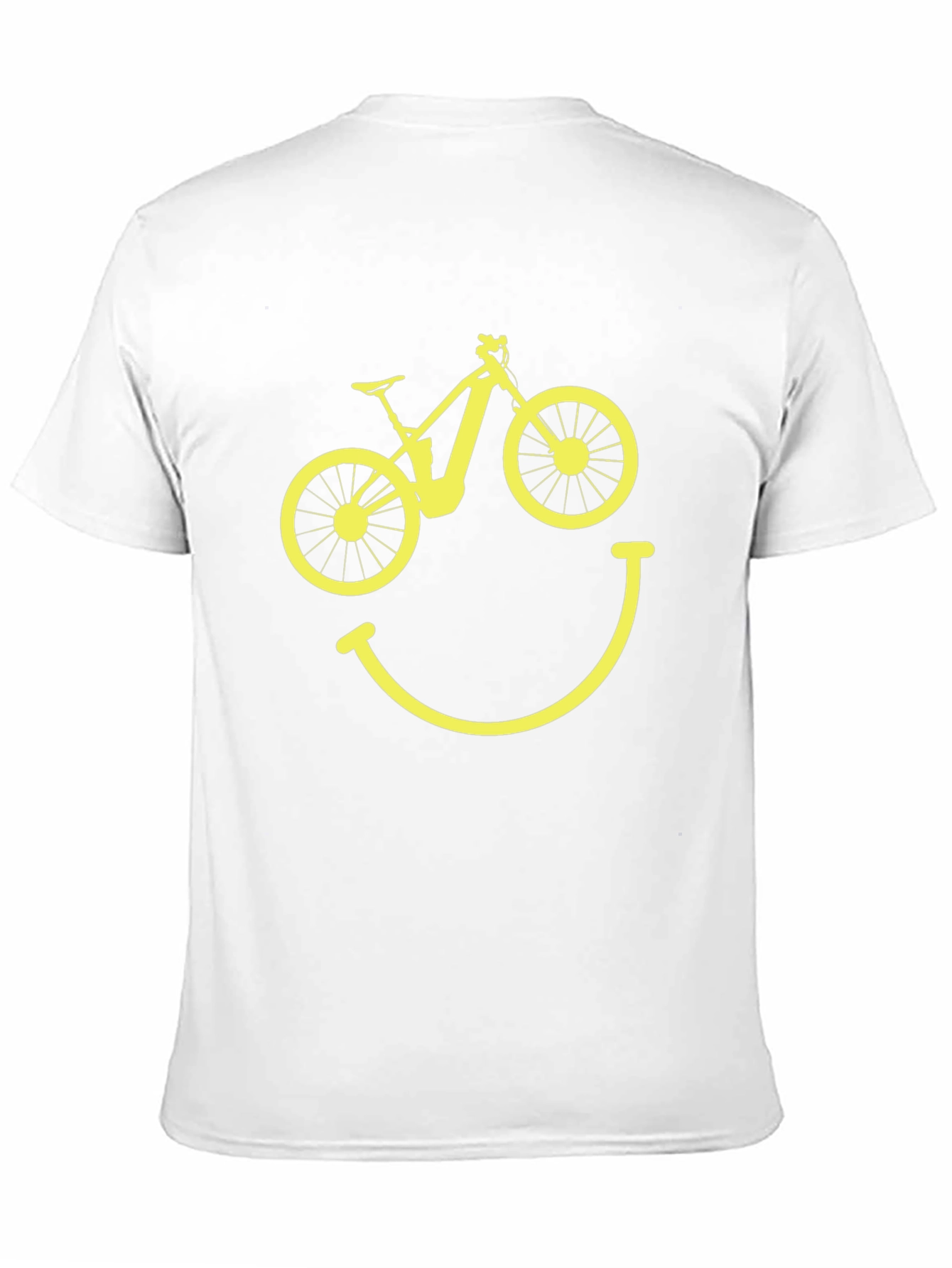 Camiseta Hombre Negra Bicicleta Sonriente