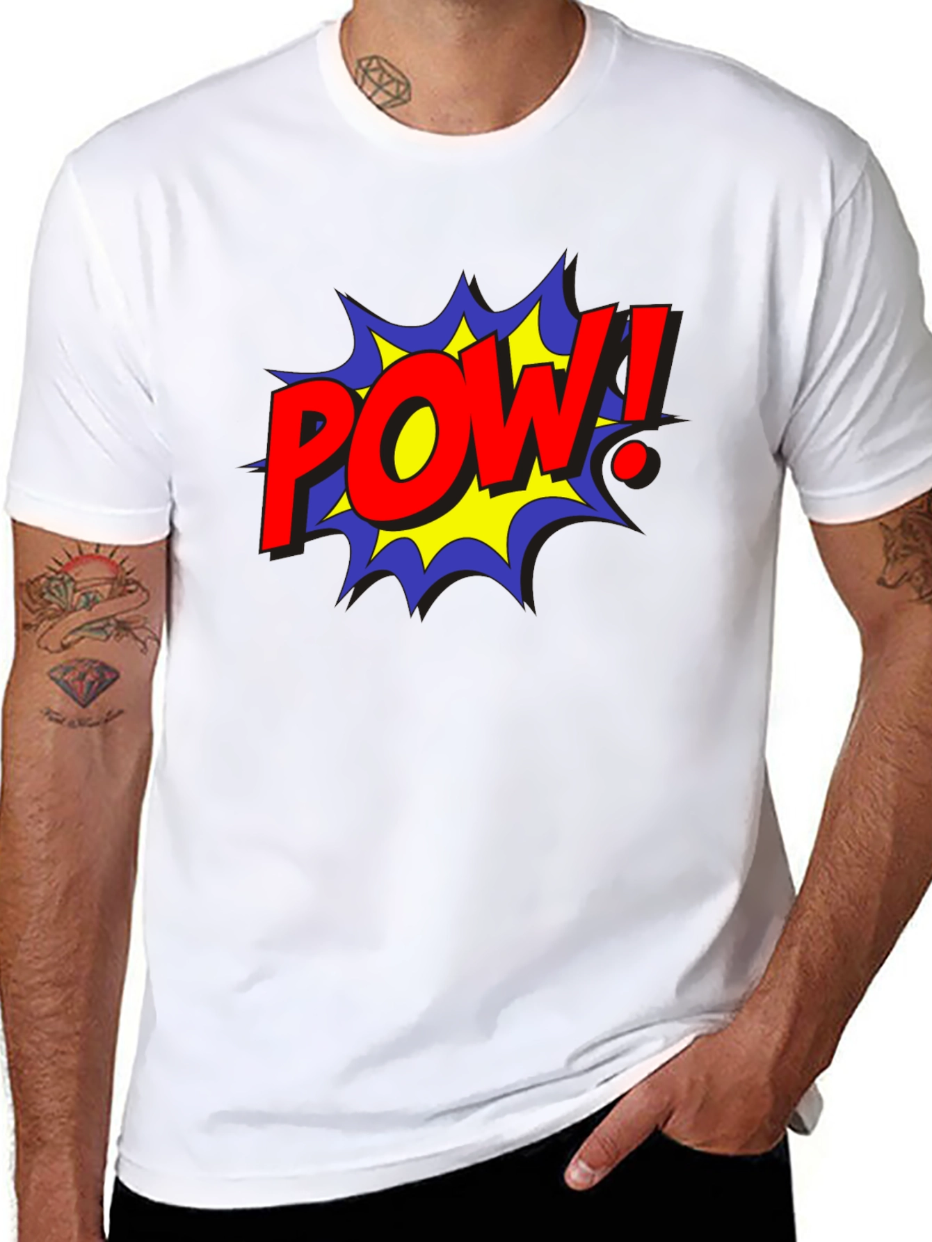 Camiseta Negra Estilo Cómic ¡POW!