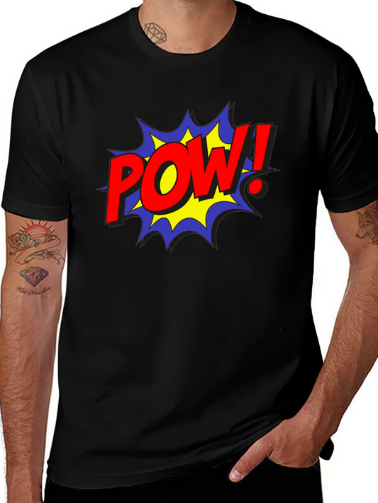 Camiseta Negra Estilo Cómic ¡POW!