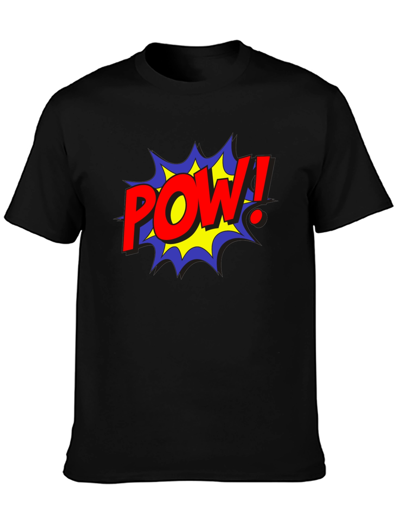 Camiseta Negra Estilo Cómic ¡POW!