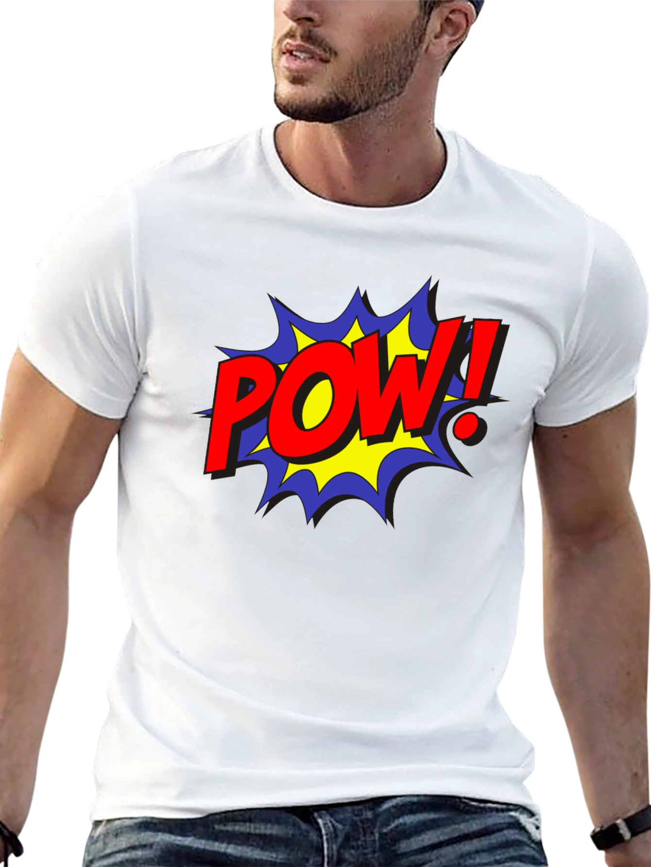 Camiseta Negra Estilo Cómic ¡POW!