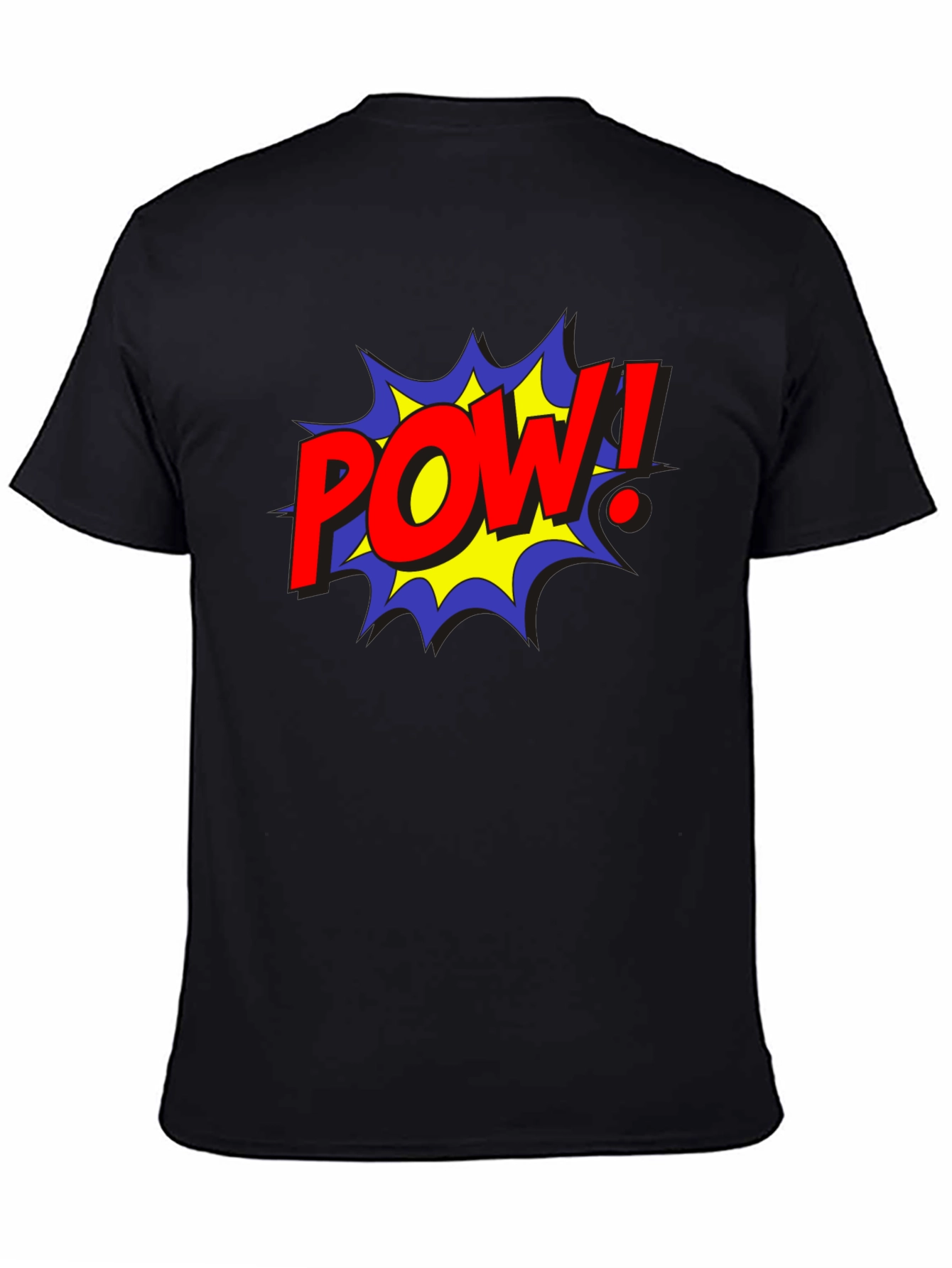 Camiseta Negra Estilo Cómic ¡POW!