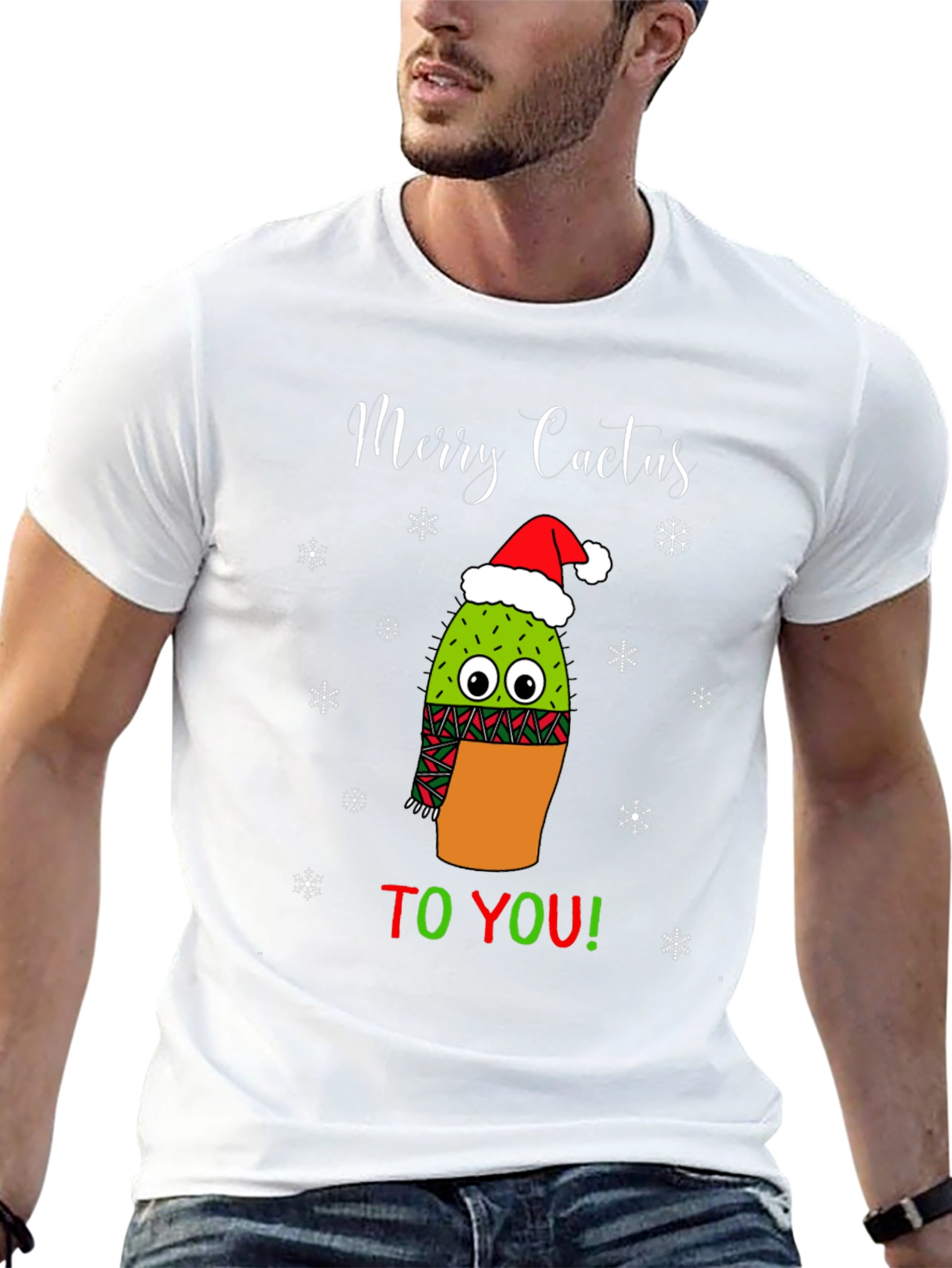 Camiseta Navideña Merry Cactus