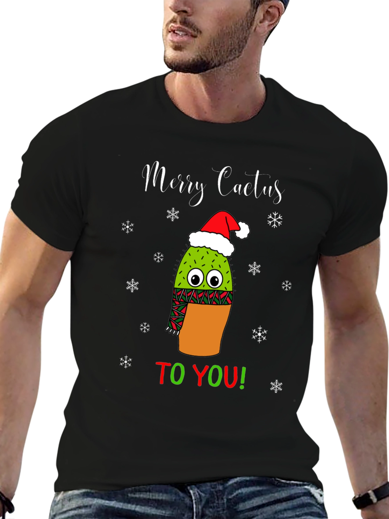 Camiseta Navideña Merry Cactus