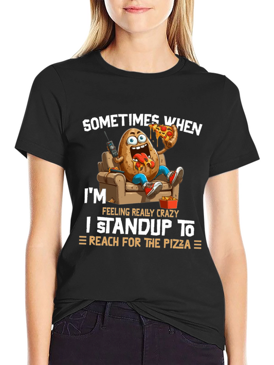 Camiseta Negra: Papa Adicto a la Pizza