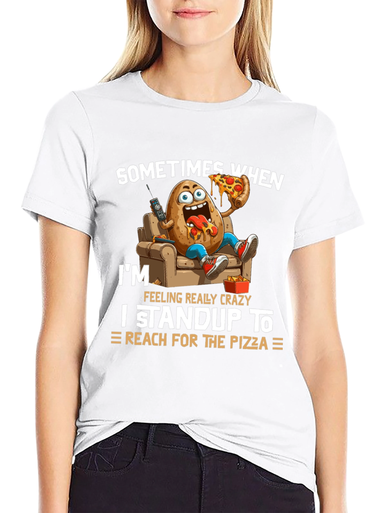 Camiseta Negra: Papa Adicto a la Pizza