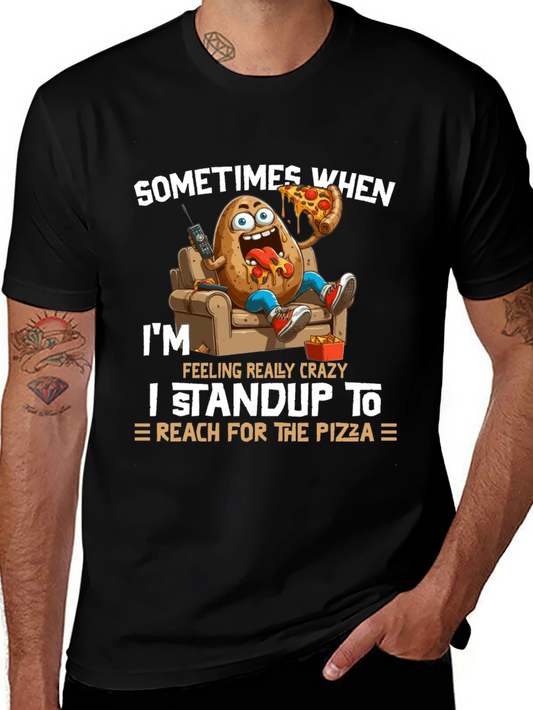 Camiseta Negra: Papa Adicto a la Pizza