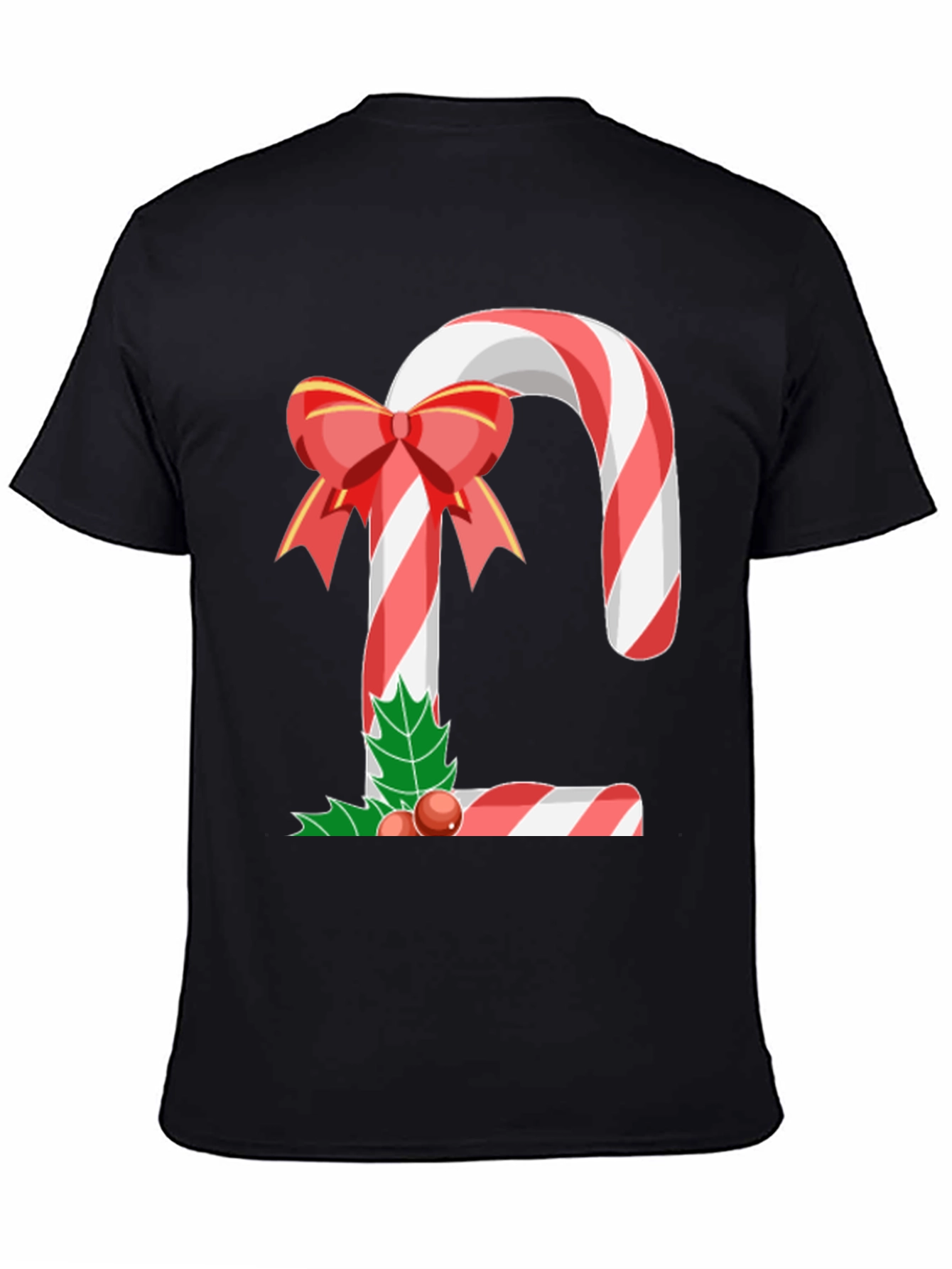 Camiseta Hombre Bastón de Caramelo Navideño