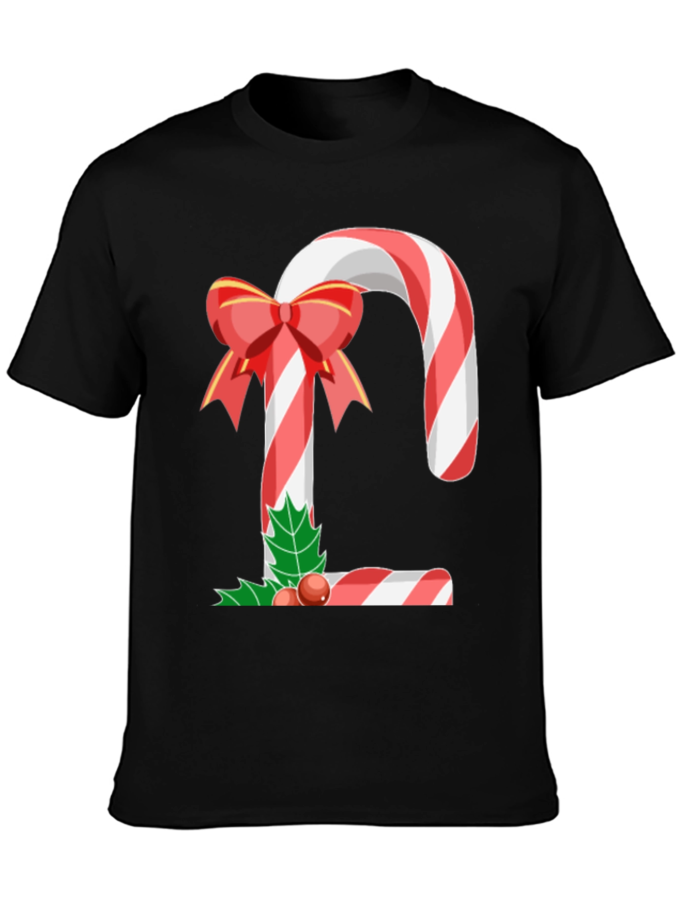 Camiseta Hombre Bastón de Caramelo Navideño
