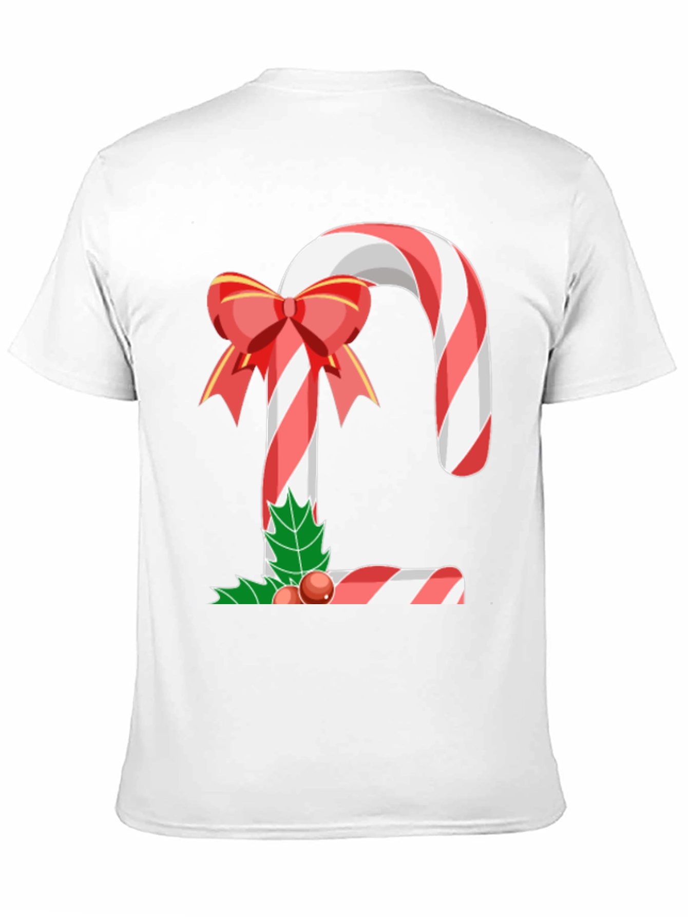 Camiseta Hombre Bastón de Caramelo Navideño