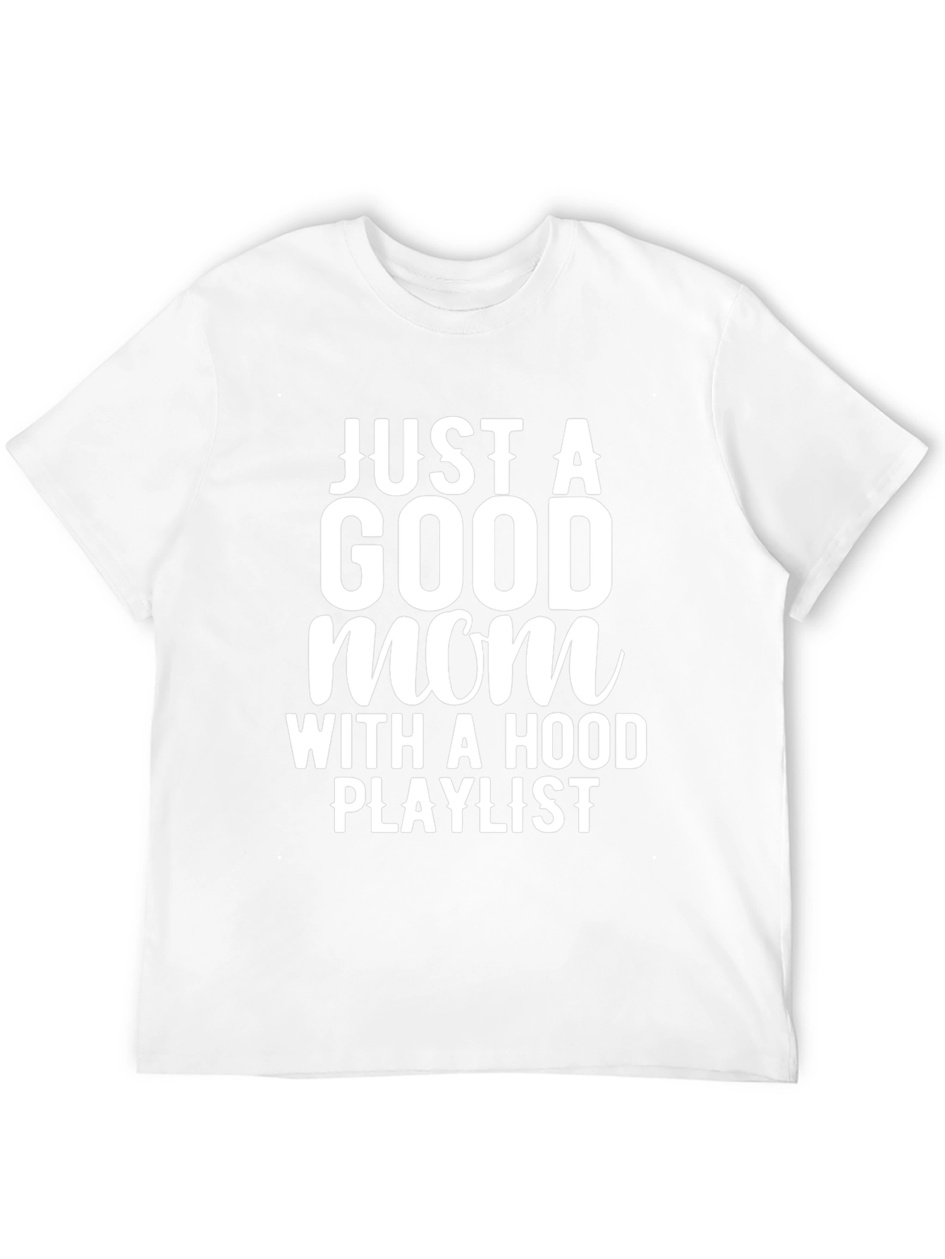 Camiseta Negra: Mamá con Playlist Urbana