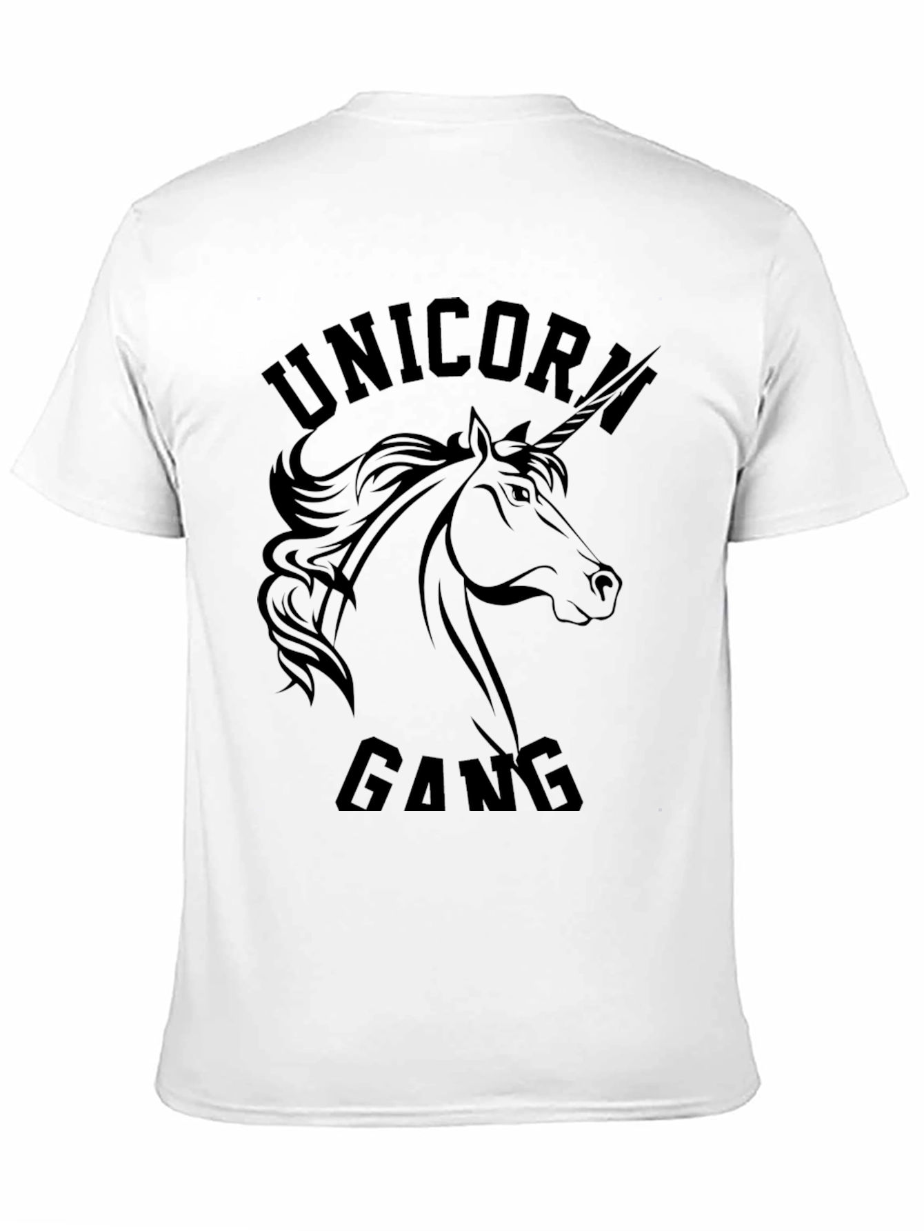 Camiseta Unicornio Gang Negra Hombre