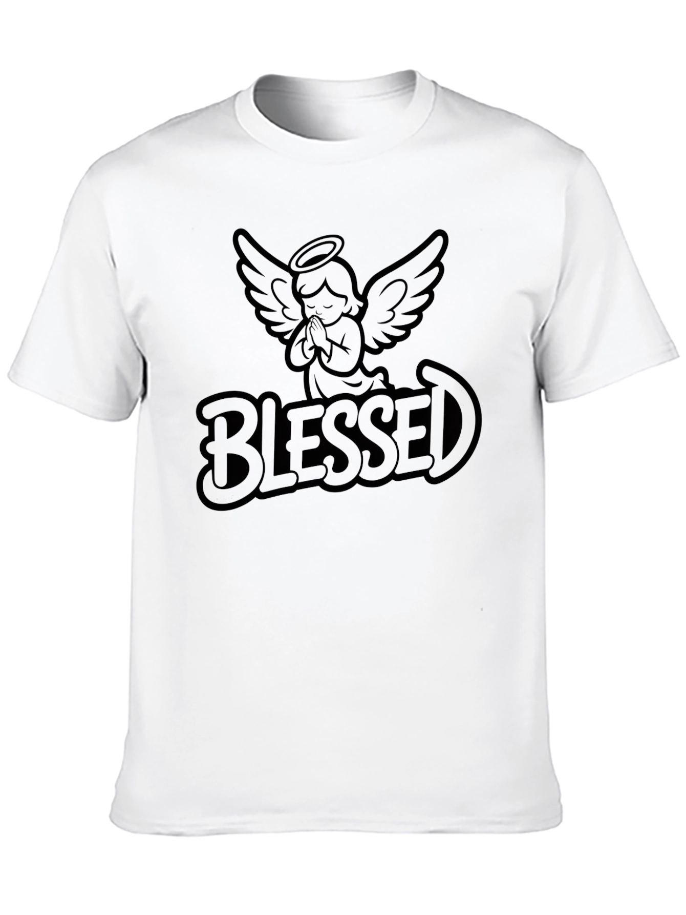 Camiseta Negra Blessed Angel