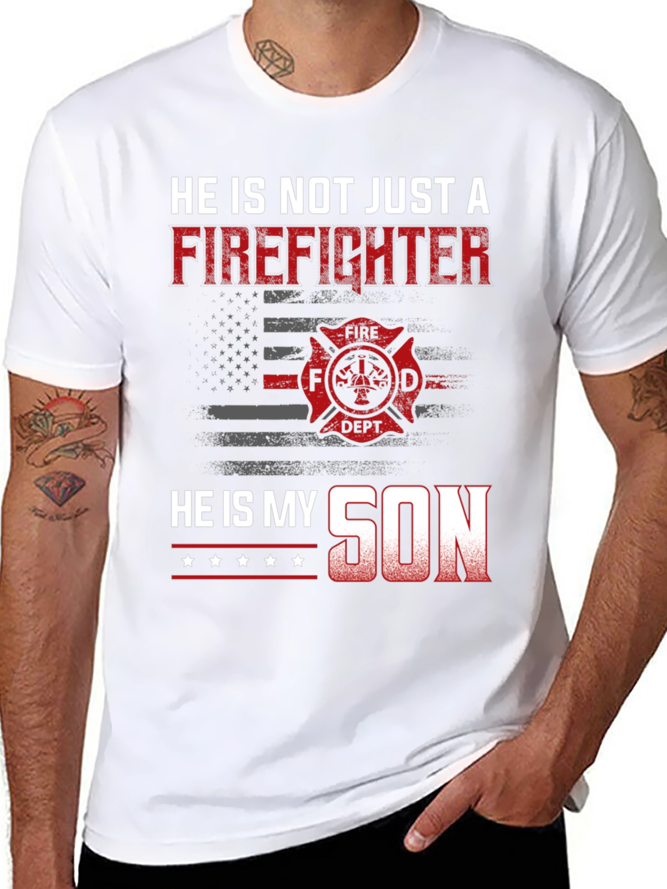 Camiseta Mi hijo bombero: Orgullo y valentía