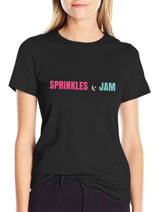 Camiseta Negra Sprinkles Jam Estampada