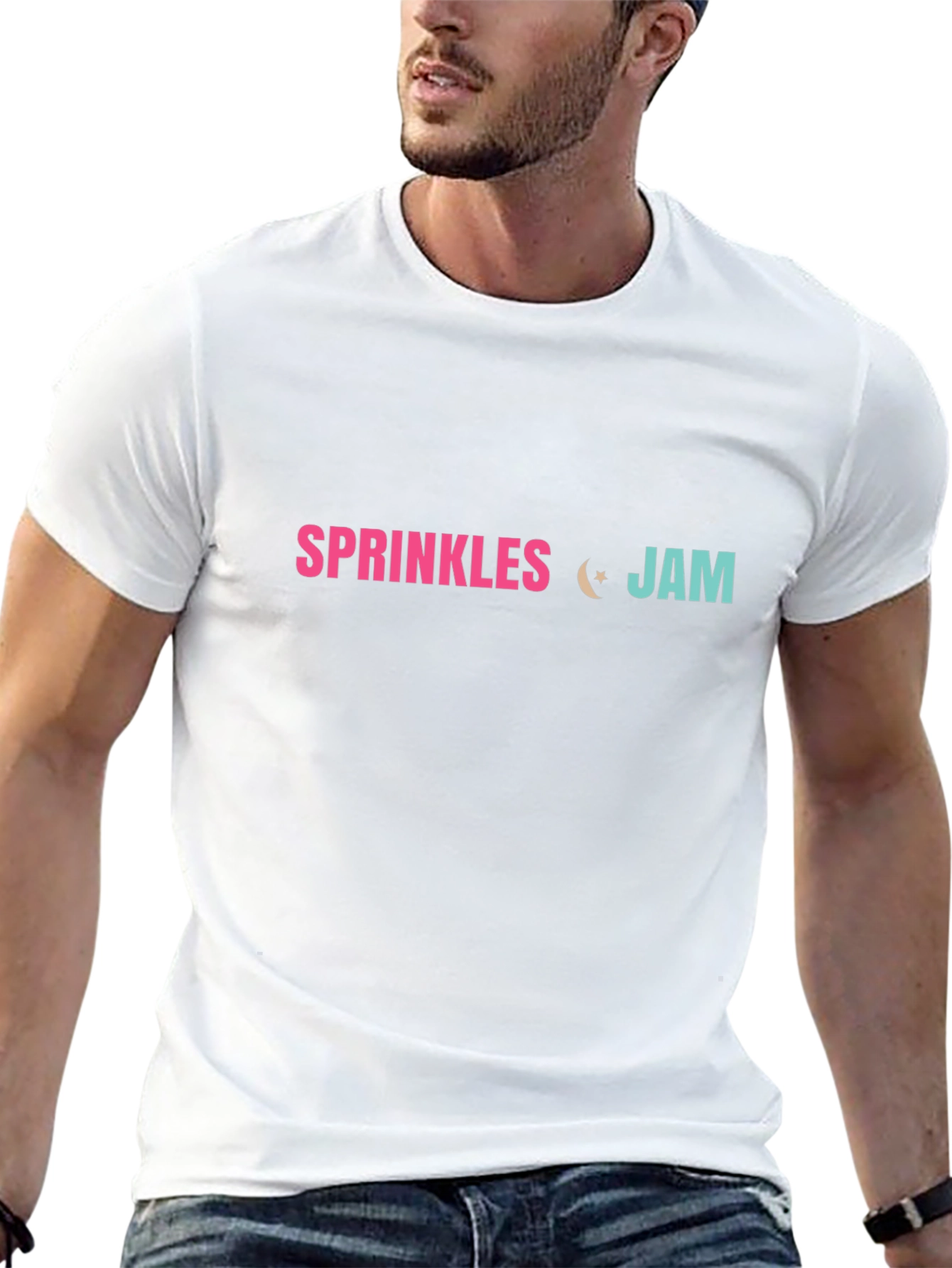 Camiseta Negra Sprinkles Jam Estampada