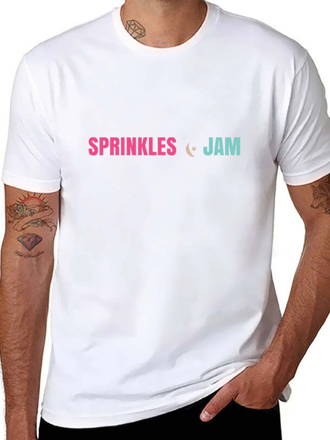 Camiseta Negra Sprinkles Jam Estampada