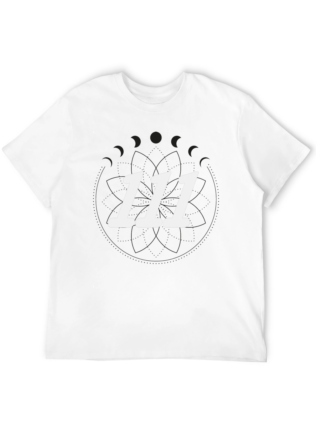 Camiseta Negra 111 Unisex Casual