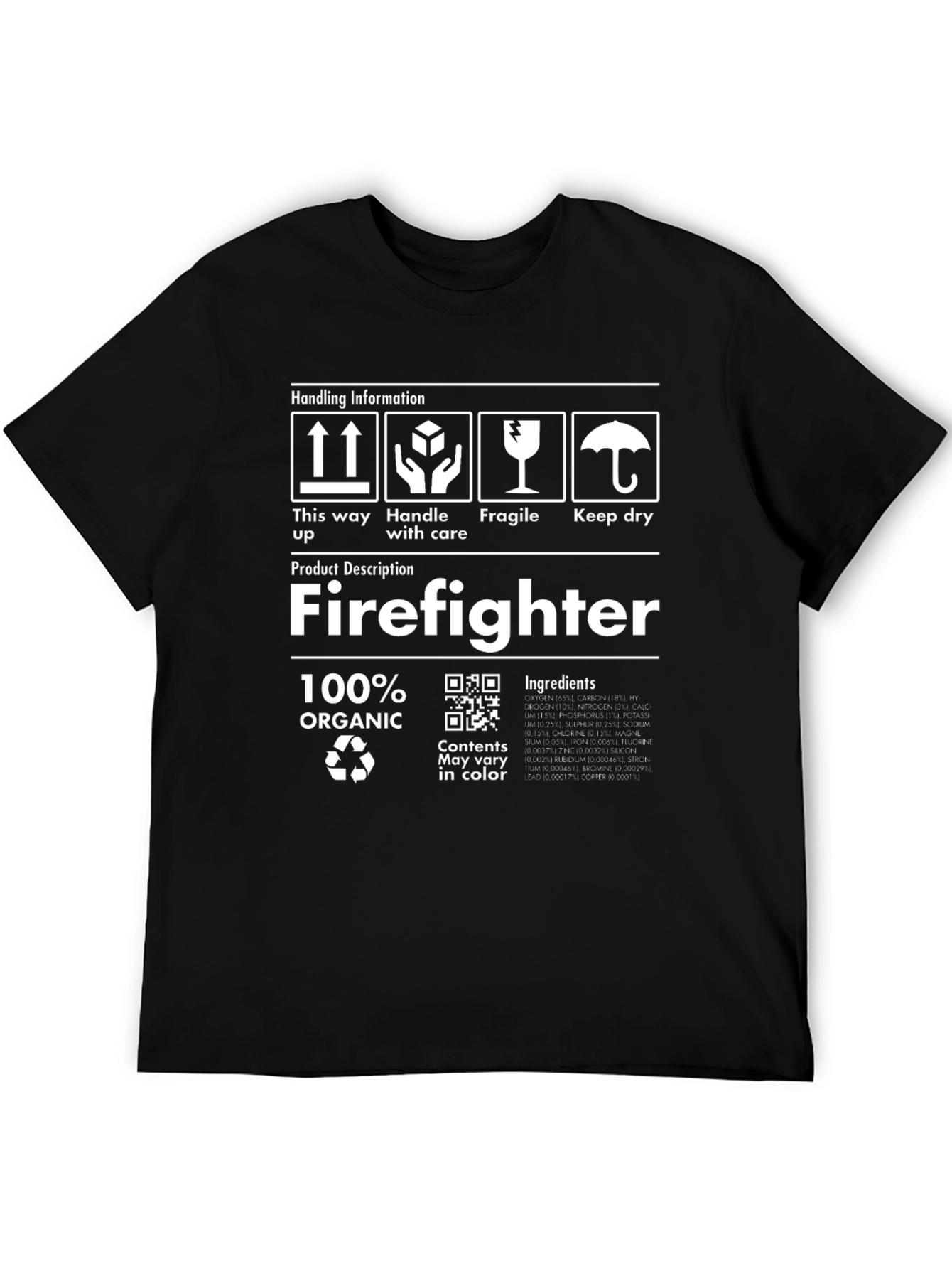 Camiseta Bombero 100% Orgánica