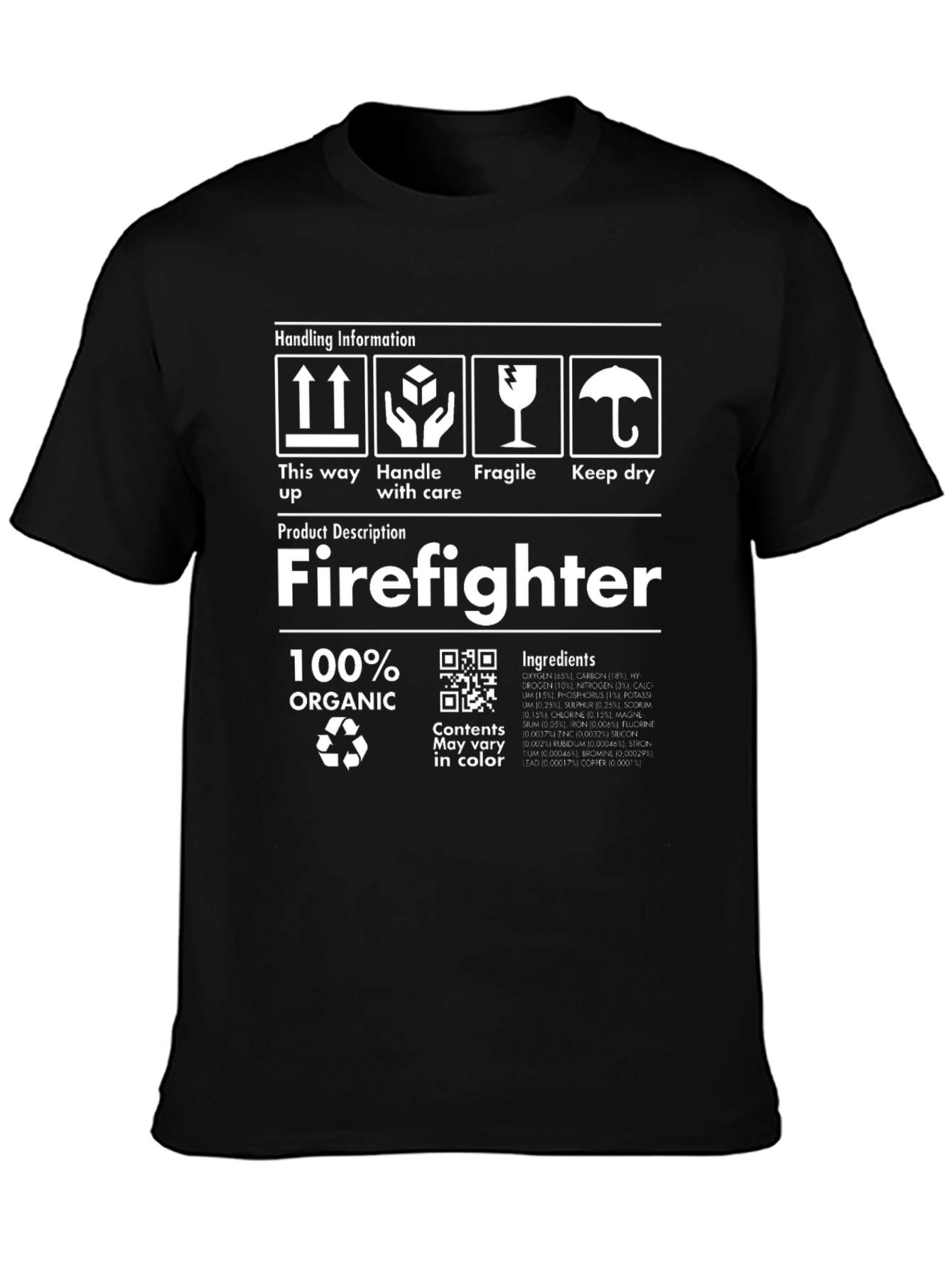 Camiseta Bombero 100% Orgánica