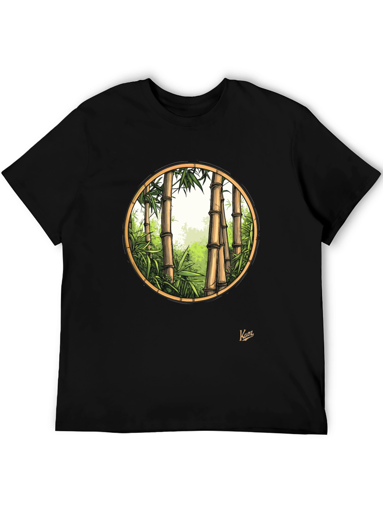 Camiseta Negra Bambú - Estilo Natural