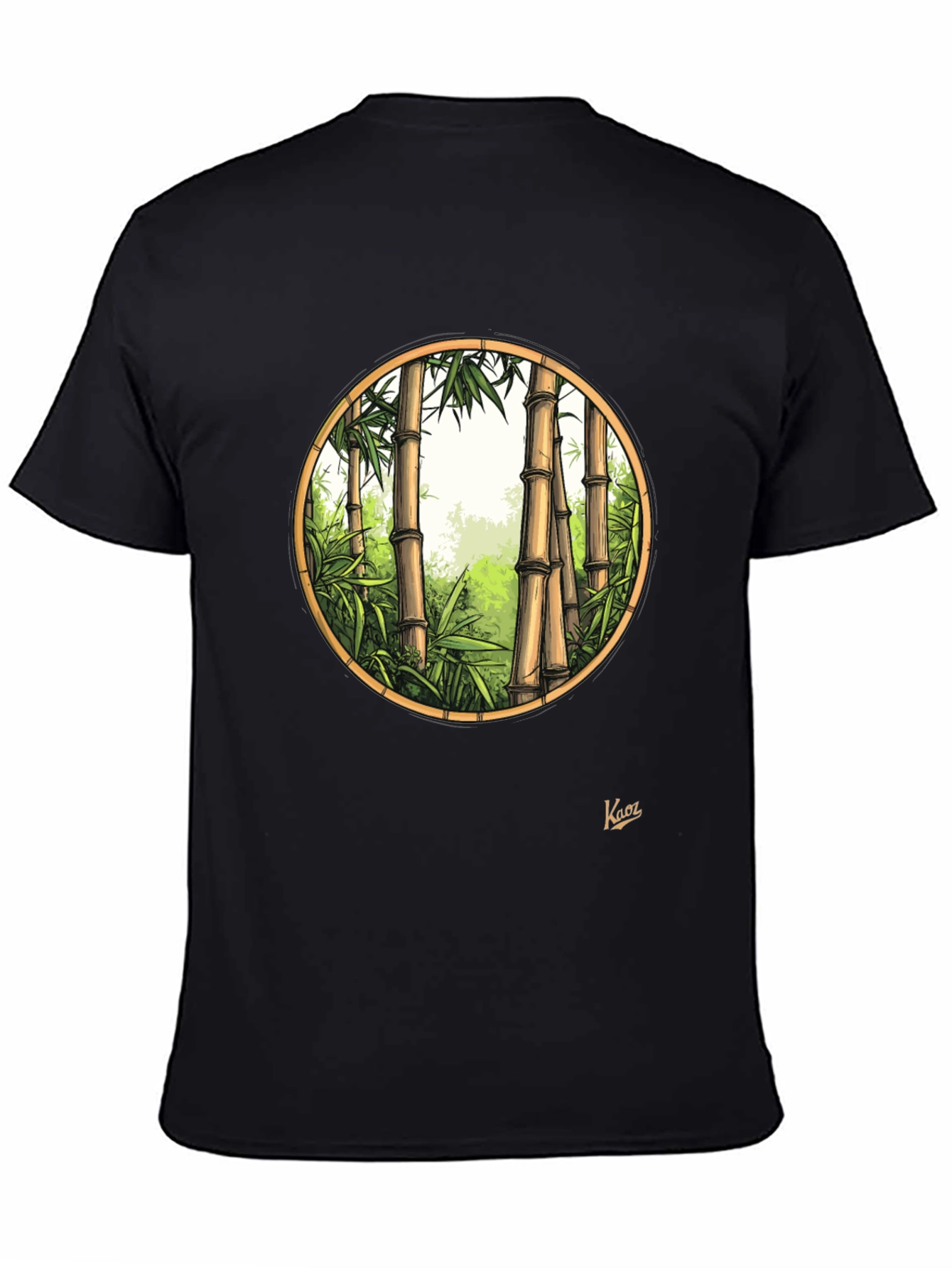 Camiseta Negra Bambú - Estilo Natural