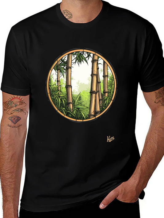 Camiseta Negra Bambú - Estilo Natural