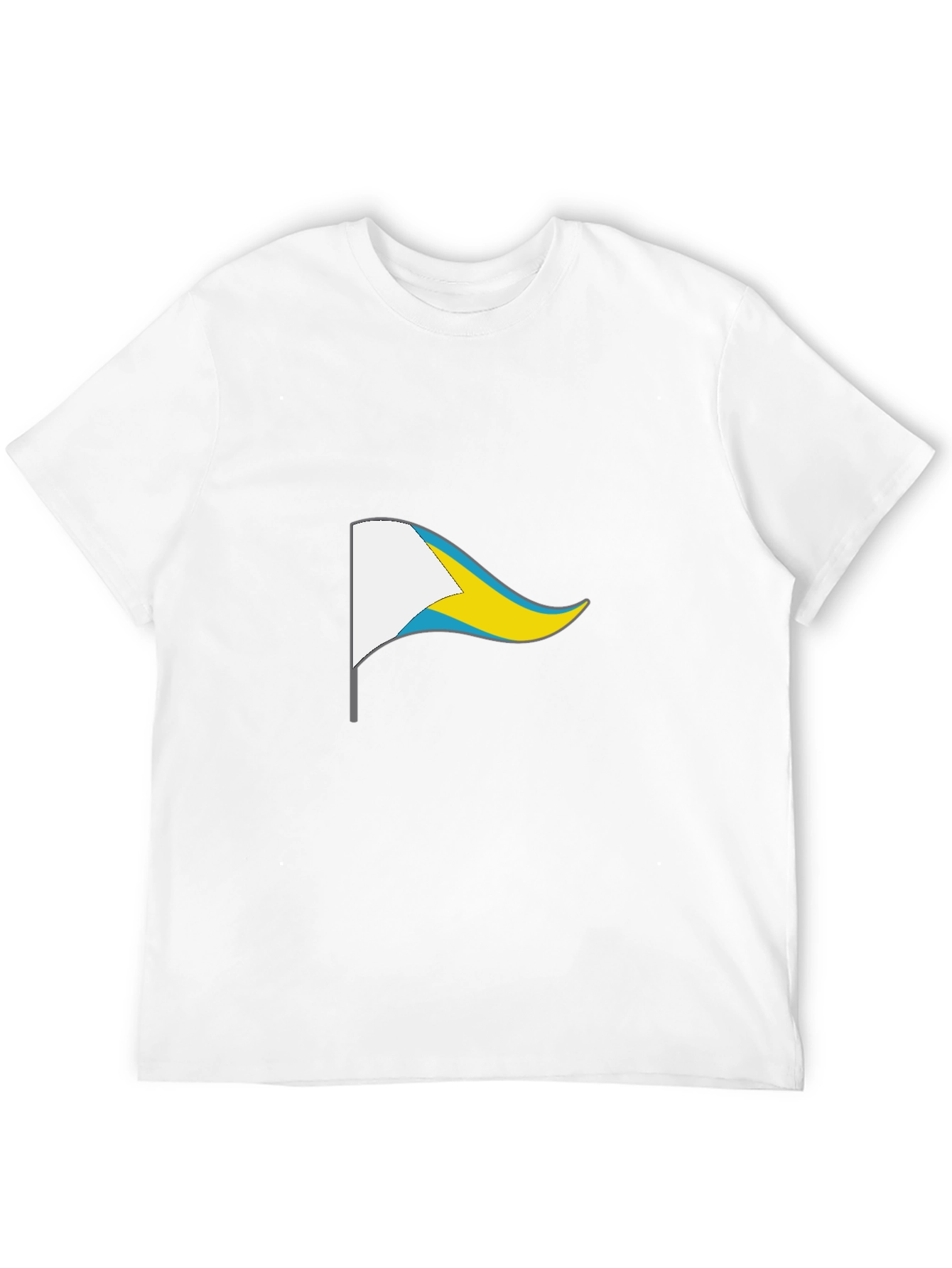 Camiseta Negra con Diseño de Bandera Náutica