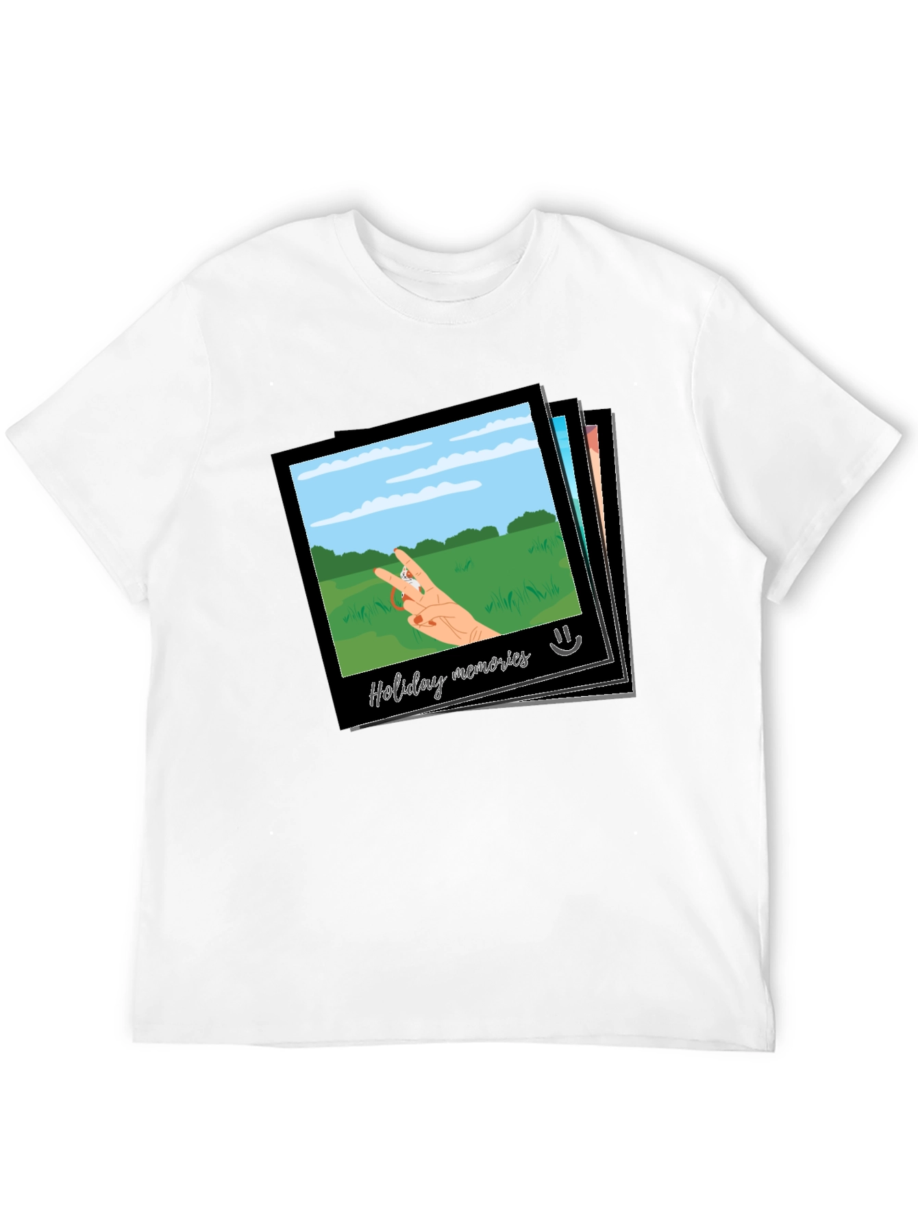 Camiseta Negra con Diseño de Holiday Memories