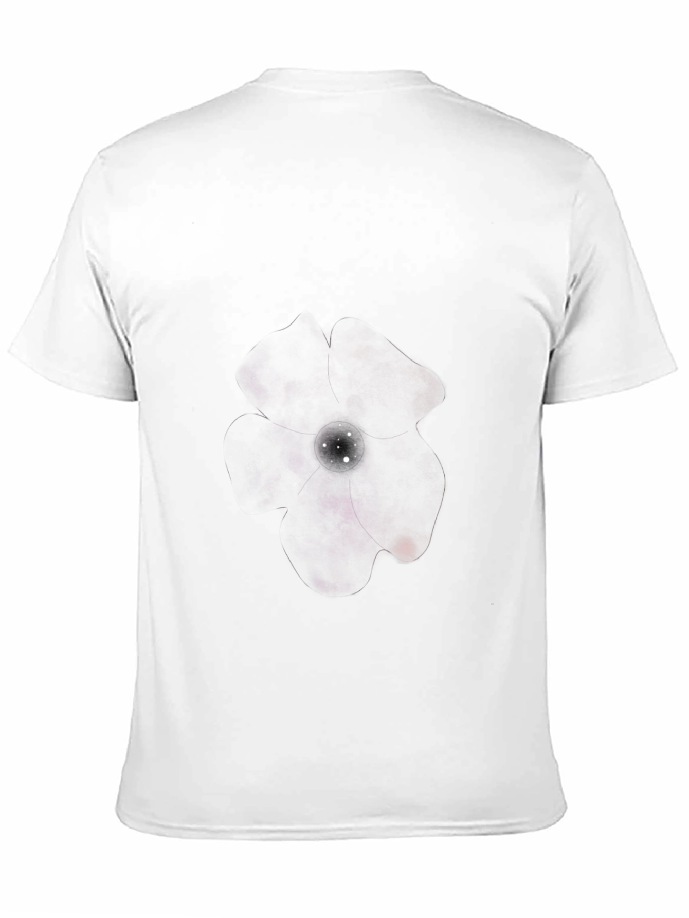 Camiseta Negra Estampado Nebulosa Cósmica