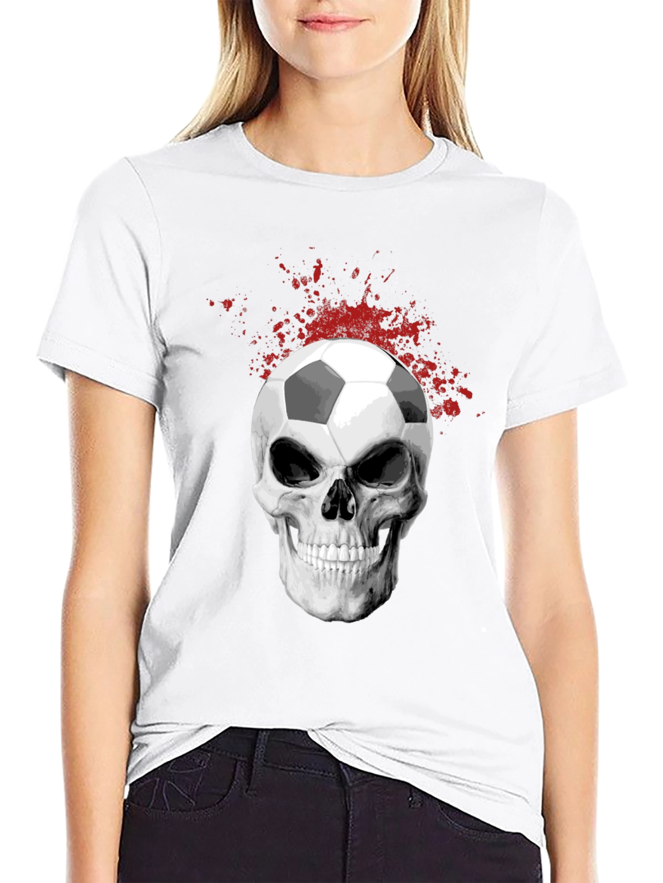 Camiseta Calavera Fútbol para Hombre