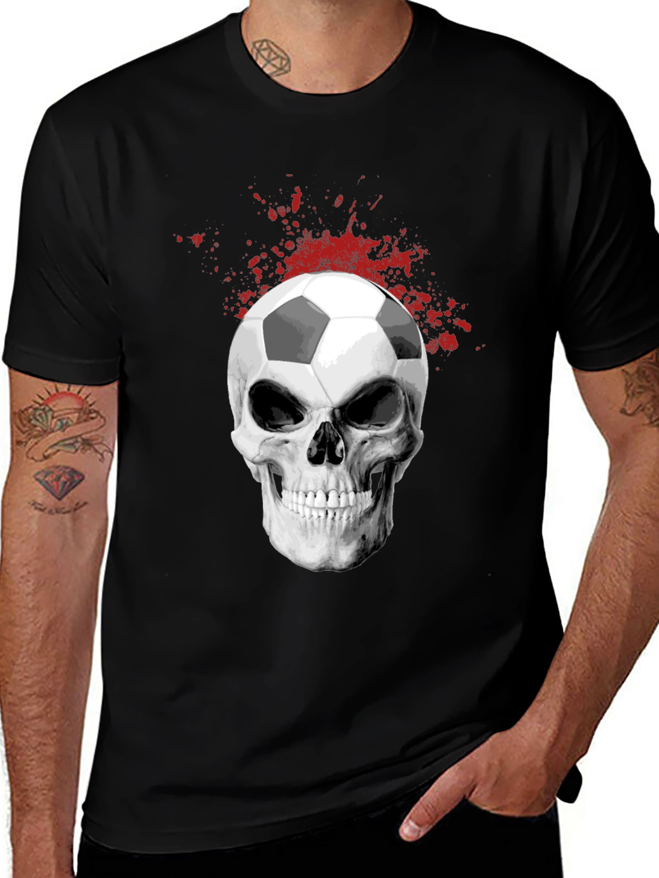 Camiseta Calavera Fútbol para Hombre