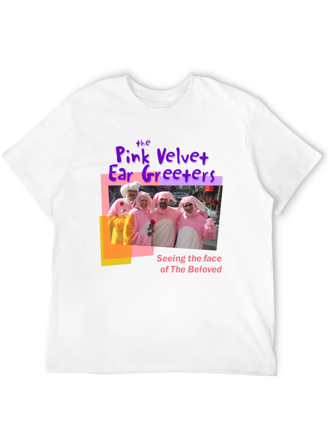 Camiseta Negra con Diseño de Conejos Musicales