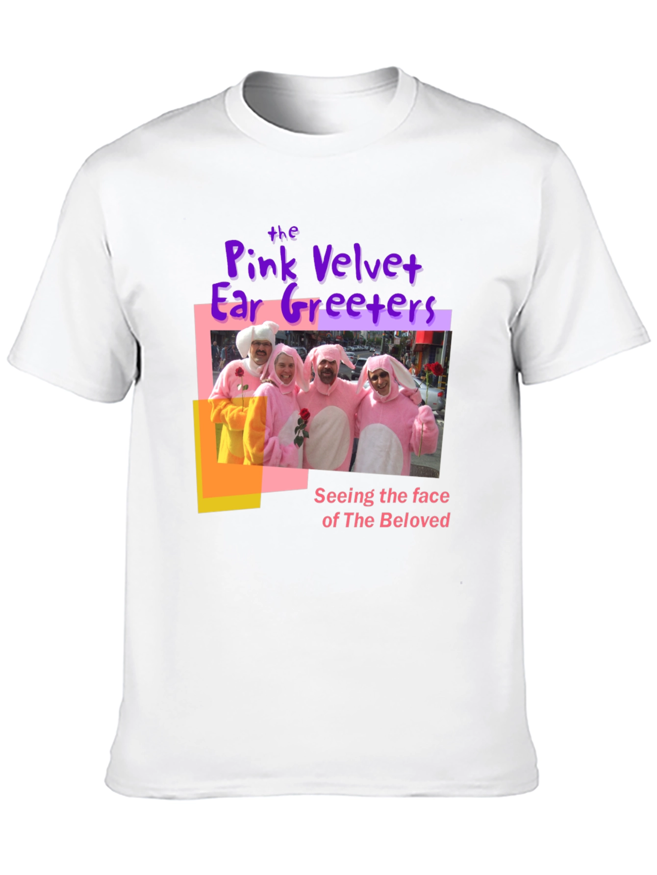 Camiseta Negra con Diseño de Conejos Musicales