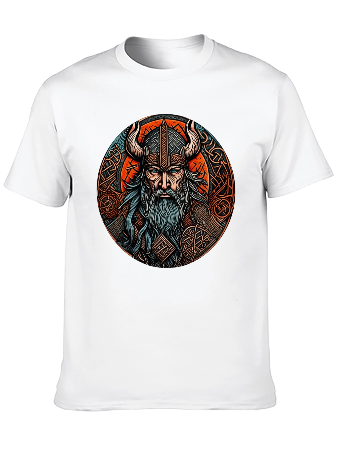 Camiseta Negra Vikingo Odin Diseño Épico