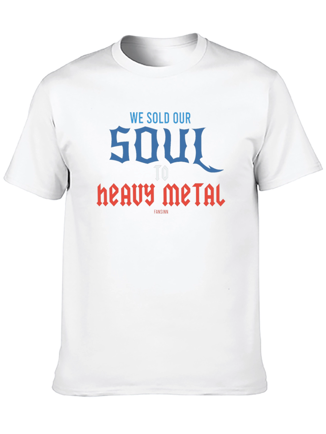 Camiseta Negra con Estampado Rock Soul to Heavy Metal
