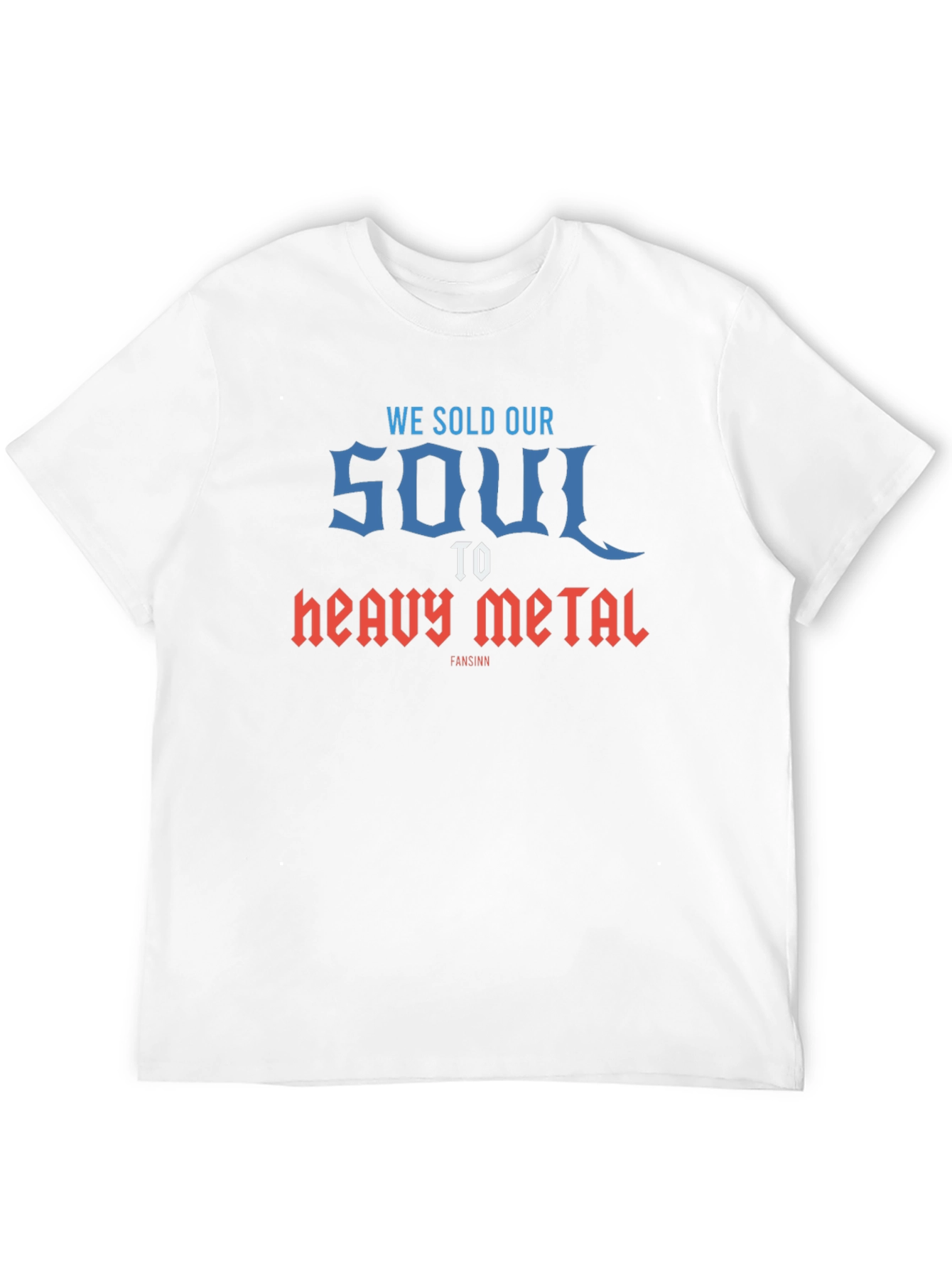 Camiseta Negra con Estampado Rock Soul to Heavy Metal