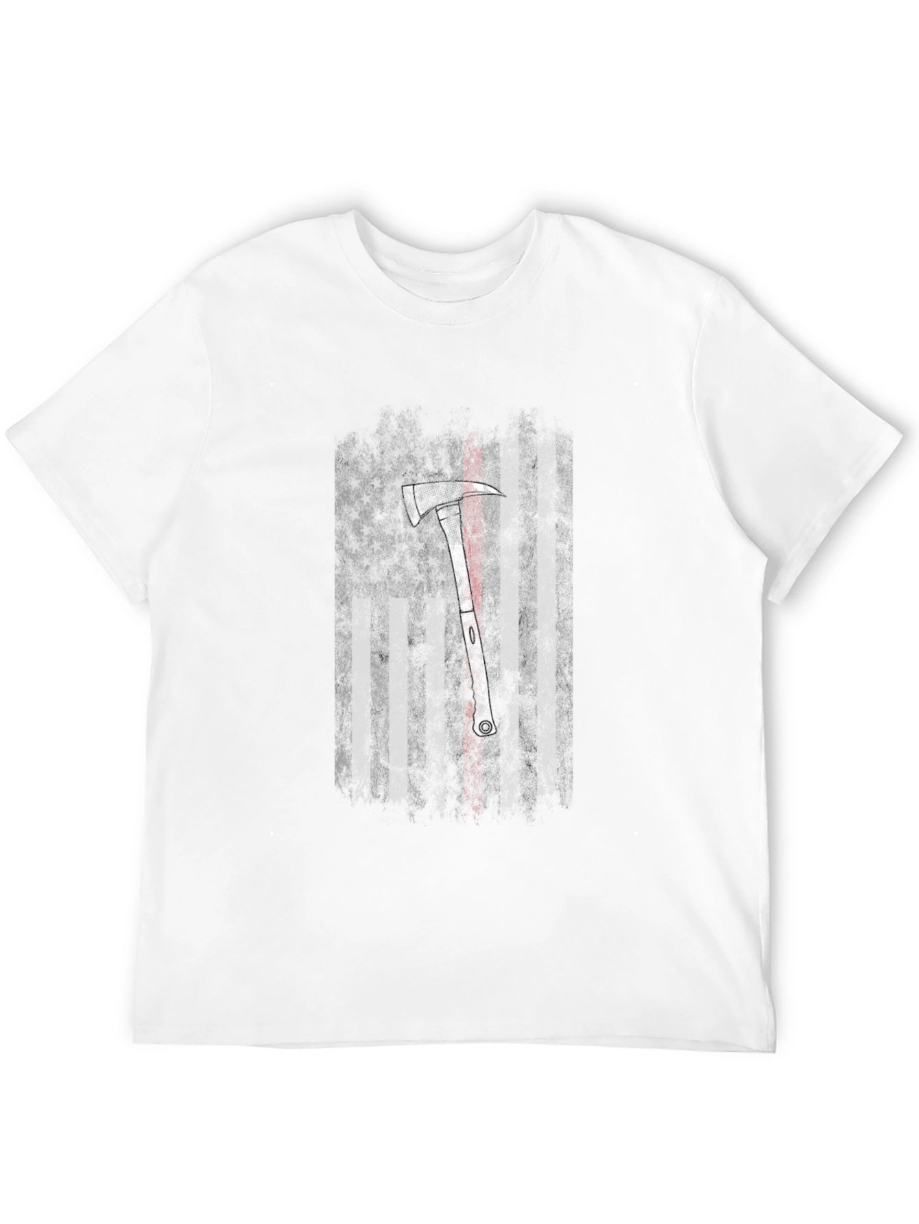 Camiseta Negra con Diseño de Hacha y Bandera