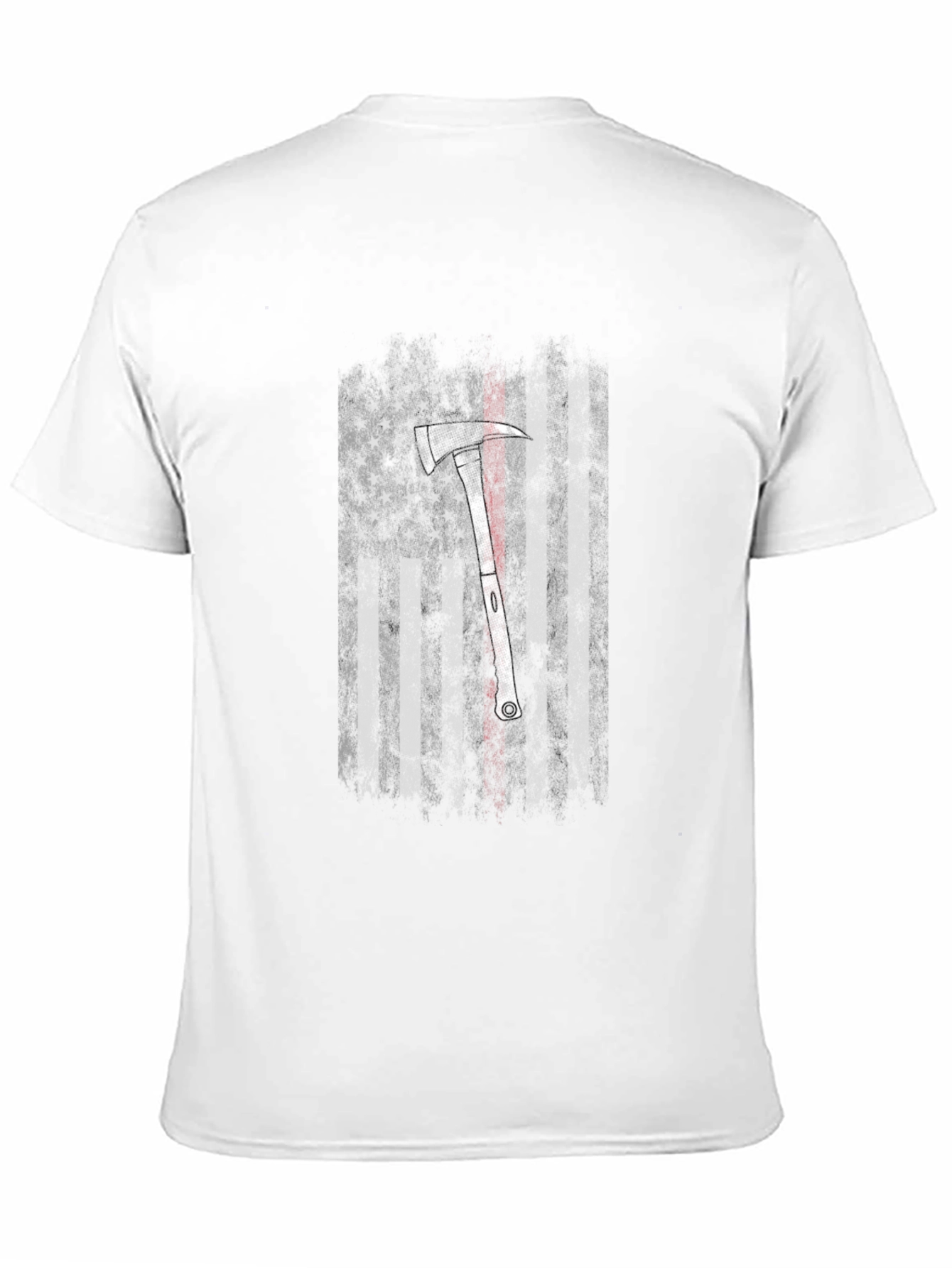 Camiseta Negra con Diseño de Hacha y Bandera