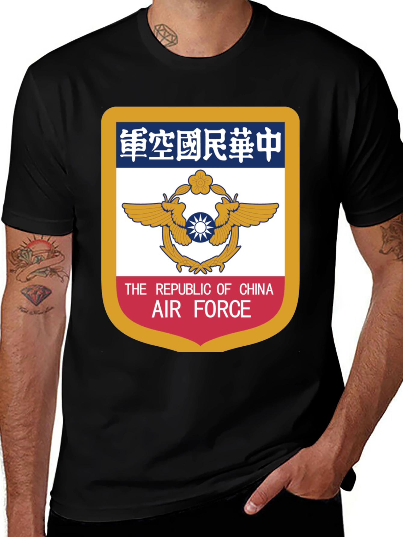 Camiseta Negra Fuerza Aérea República de China