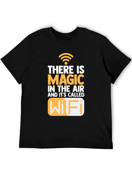 Camiseta Negra: La Magia Está en el Aire - WiFi