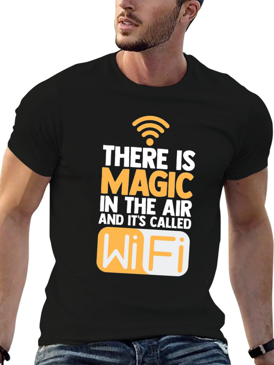 Camiseta Negra: La Magia Está en el Aire - WiFi