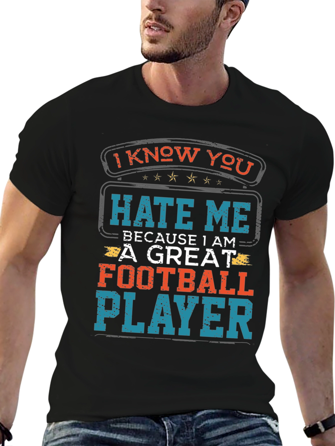 Camiseta Negra: Gran Jugador de Fútbol