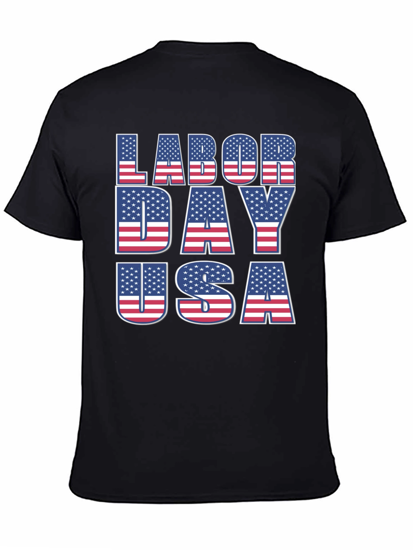 Camiseta Negra Día del Trabajo USA