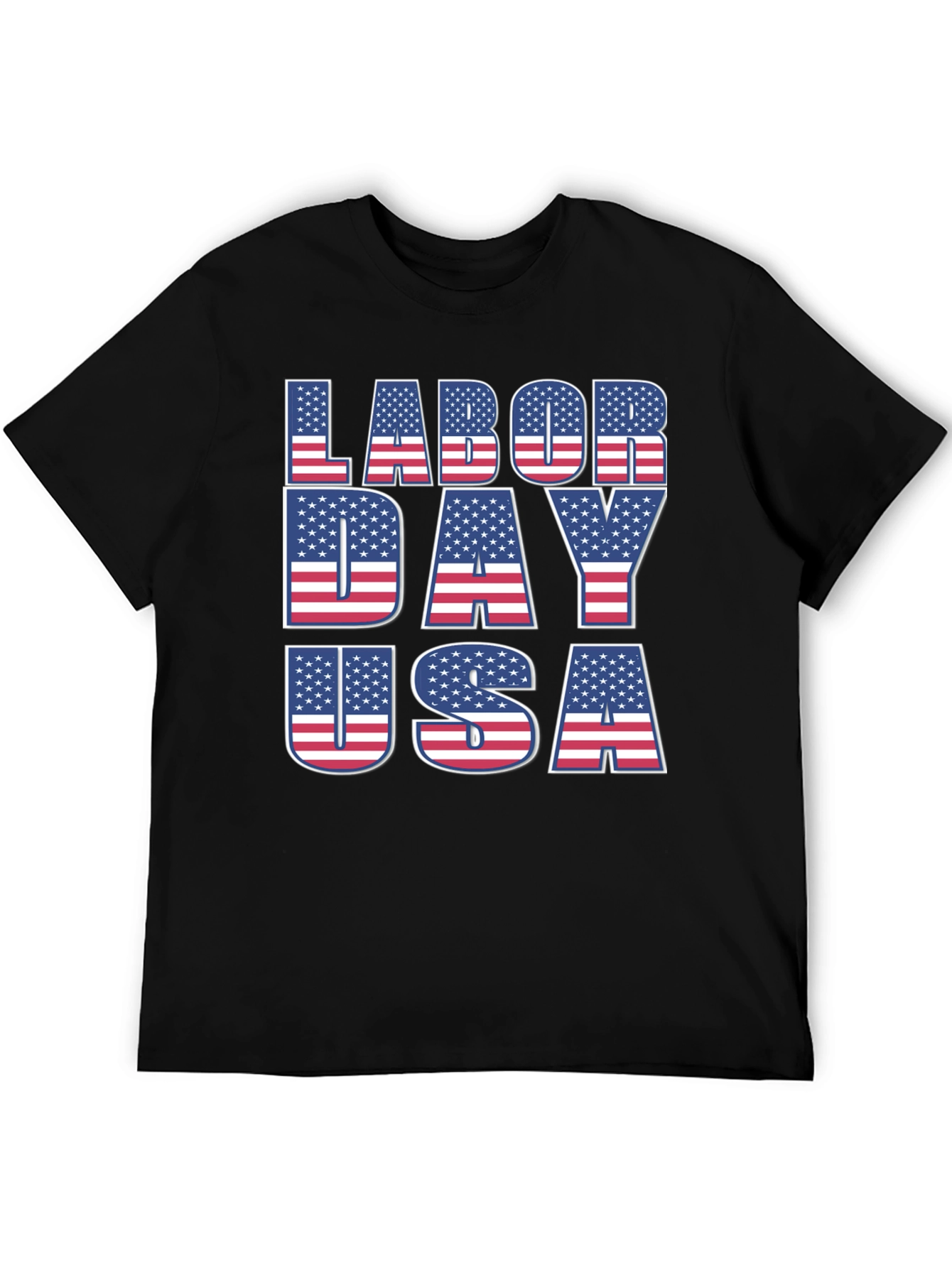 Camiseta Negra Día del Trabajo USA