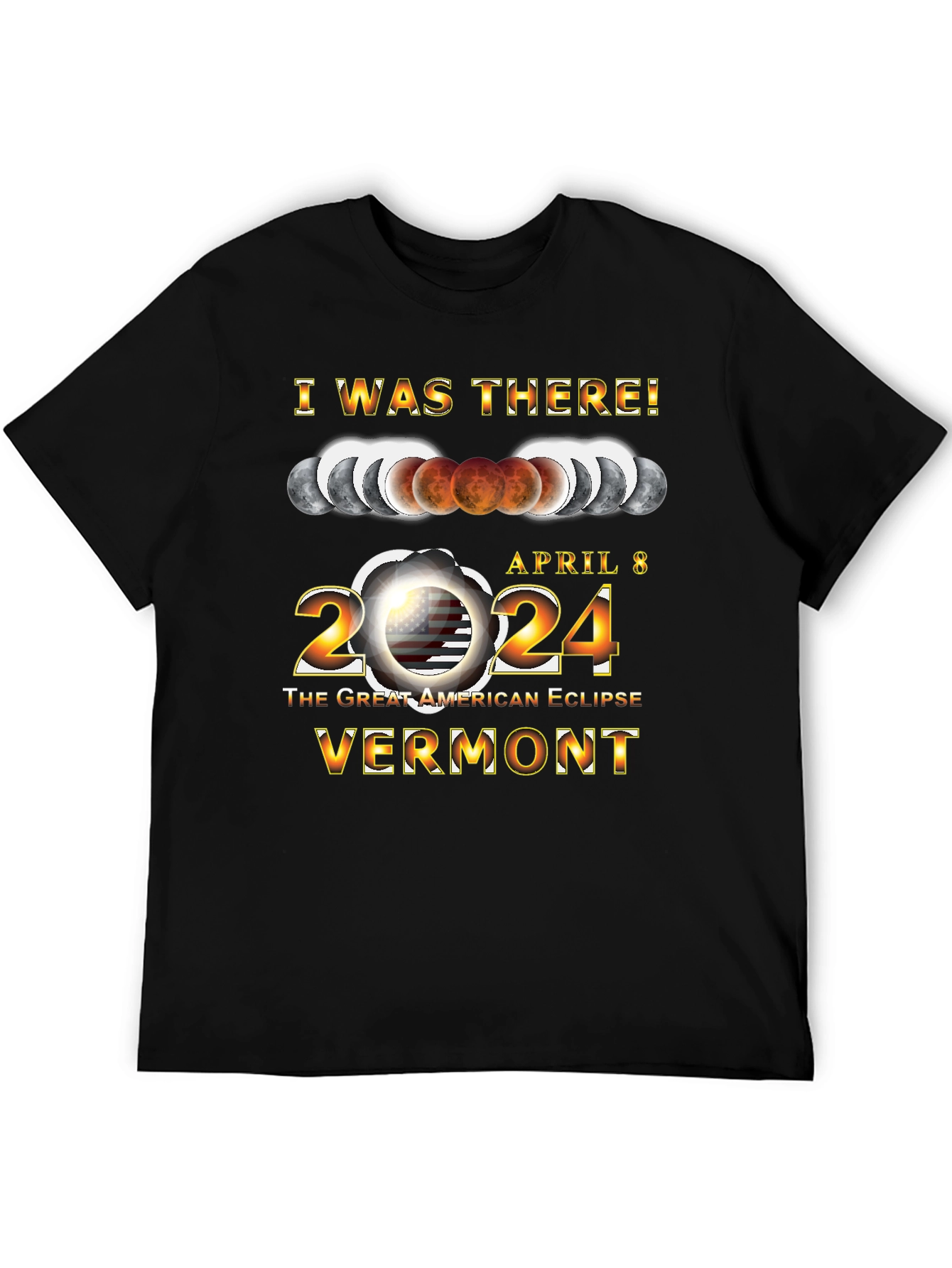 Camiseta Eclipse Solar Vermont 2024 - ¡Yo Estuve Ahí!
