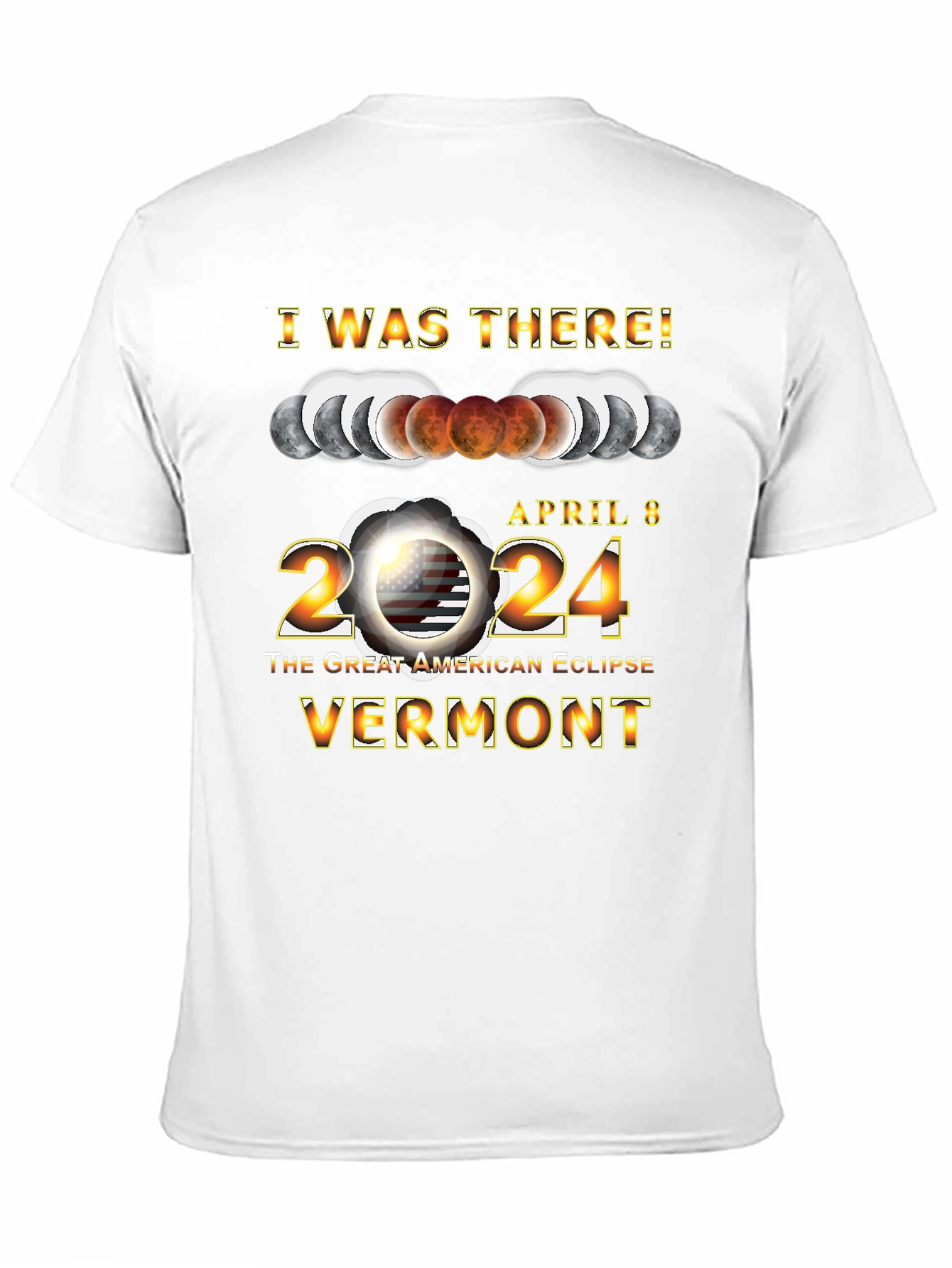 Camiseta Eclipse Solar Vermont 2024 - ¡Yo Estuve Ahí!